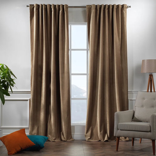 Lilijan Home & Curtain Extra Long & Extra Wide Matte Velvet Curtain